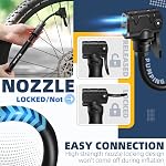 Pompe à vélo Mini Pompe à vélo - Pompe à cycle en alliage d'aluminium pour Presta & Valve Schrader, Pompe à Pneus Portable à Vélo léger Inflation rapide des Pneus Mini Air Pompe pour Mountain Road Bike Ball Pump
