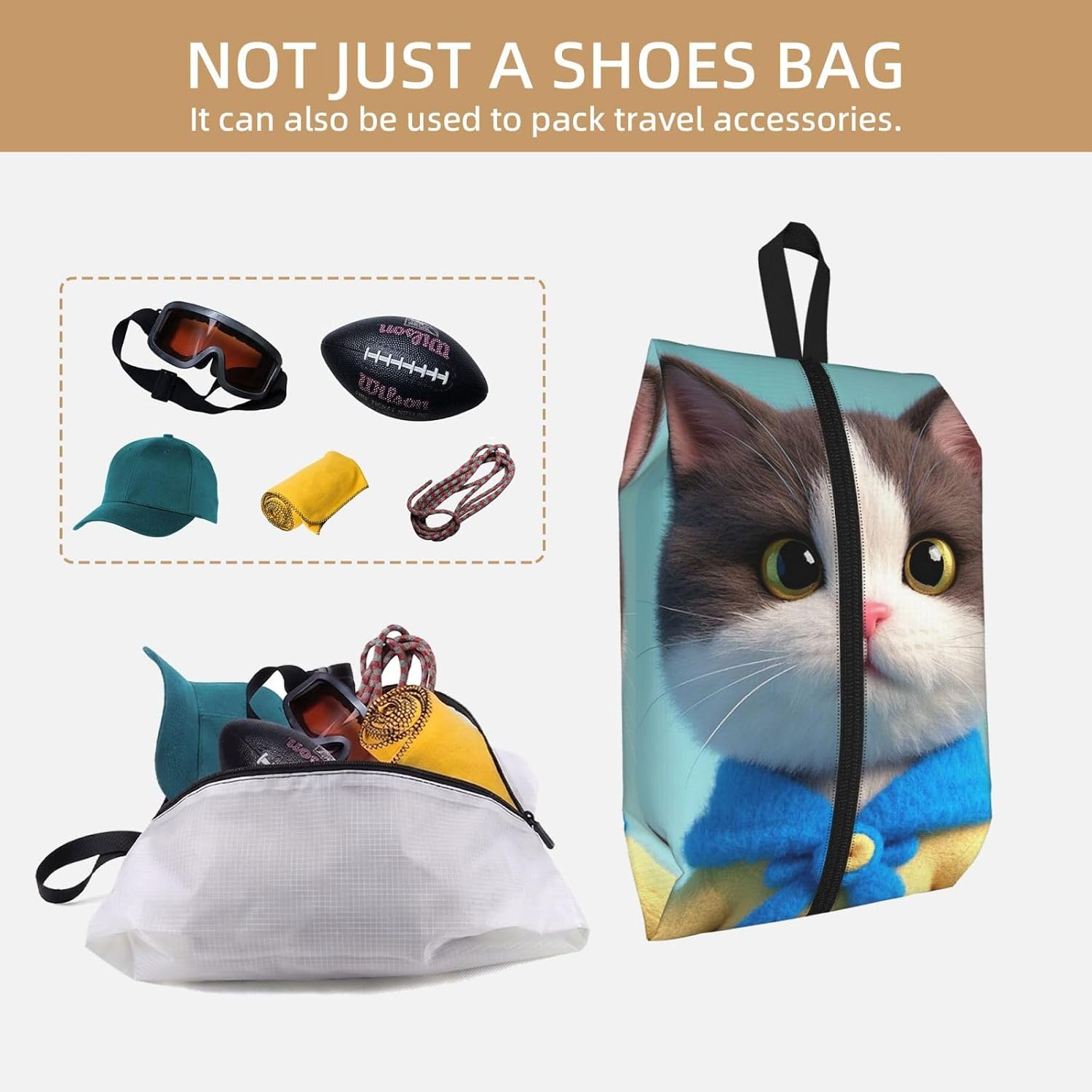 Shoe Bags For Travel Large Waterproof Travel Shoe Bag With Handle image 5