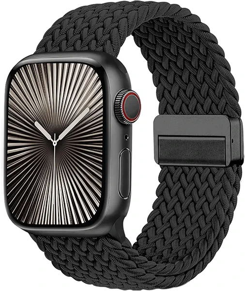 Zedoli Magnetic Braided Solo Loop Compatible with Apple Watch Band 38mm 40mm 41mm 42mm 44mm 45mm 46mm 49mm,Stretchy Nylon Sport Strap for iWatch Series 11 10 9 8 7 6 5 4 3 2 1 SE Ultra Ultra 2 Ultra 3