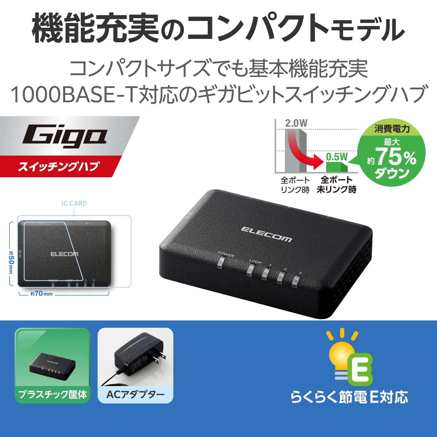 【himawari】ELECOM ギガハブ×３個 himawari】ELECOM ギガハブ×3個 ELECOM エレコム ELECOM Giga