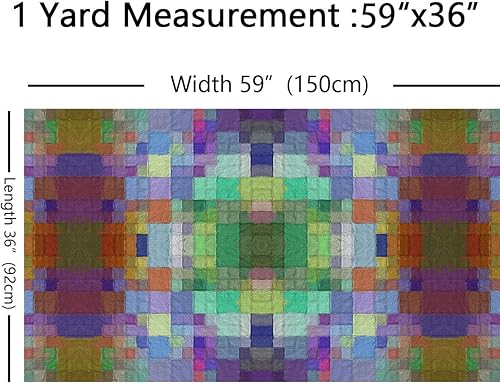 Miniatura 2 de Feelyou The Yard, tela geométrica colorida de The Yard, tela cuadrada de tapicería de arte abstracto arcoíris para sillas, sofá, estampado