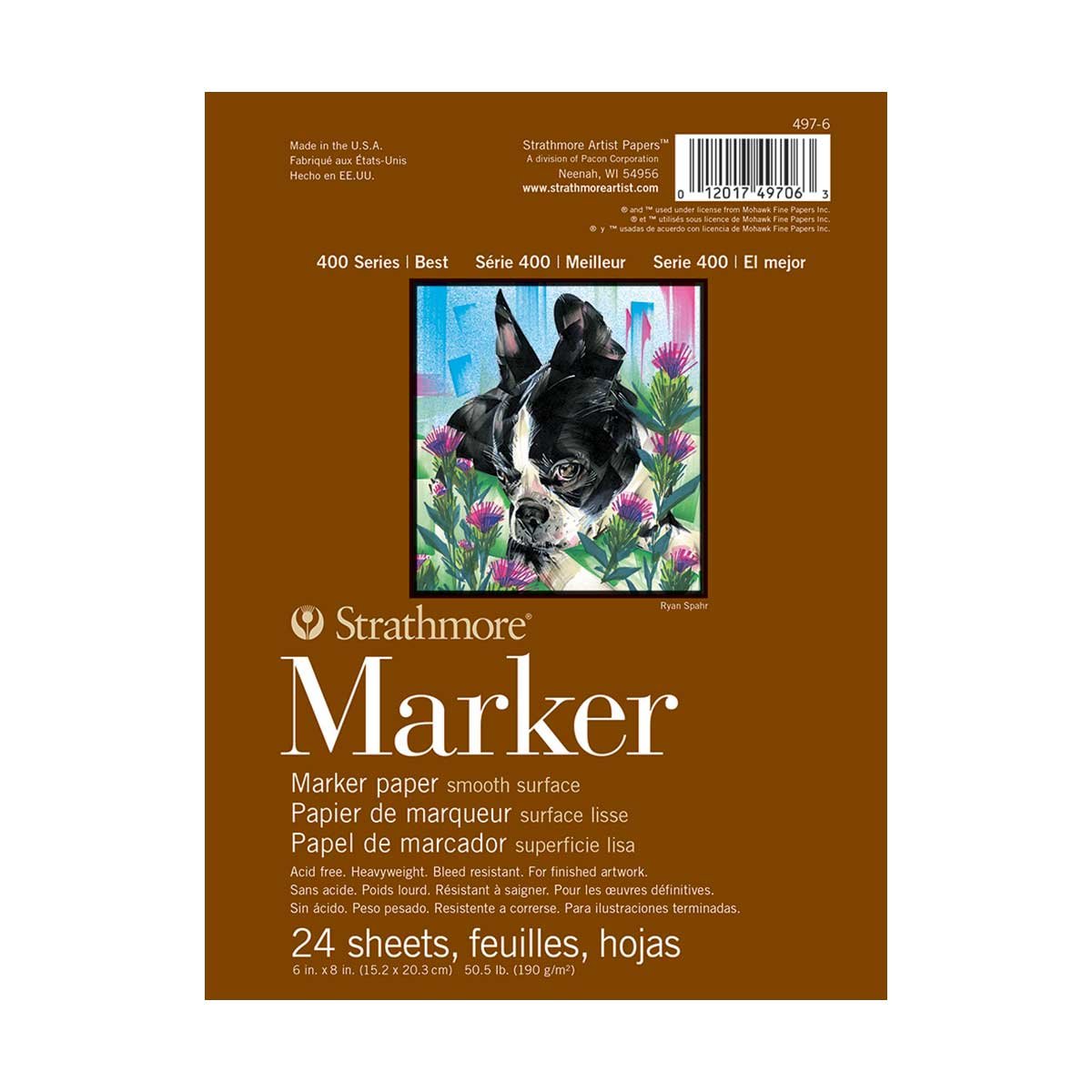 Strathmore Marker Paper Pad, Multi-Colour, 6 x 8-Inch