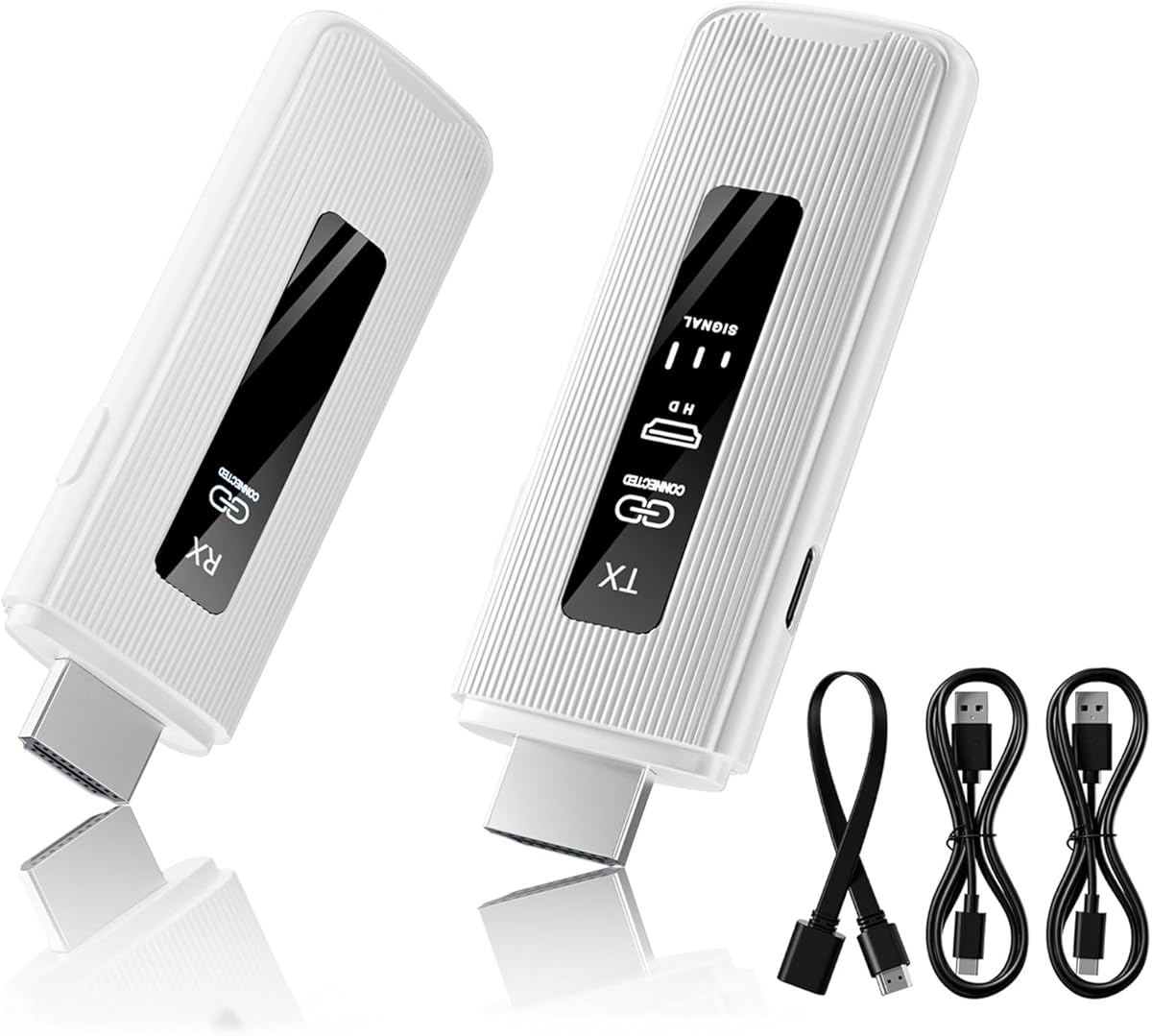 ICZI Wireless HDMI Transmitter and Receiver Funkübertragung Ohne Kabel Dual Band 2.4/5GHz 164FT/50M mit LED für Streaming Video Audio File von, Laptop, PC zu HDTV, Projektor.