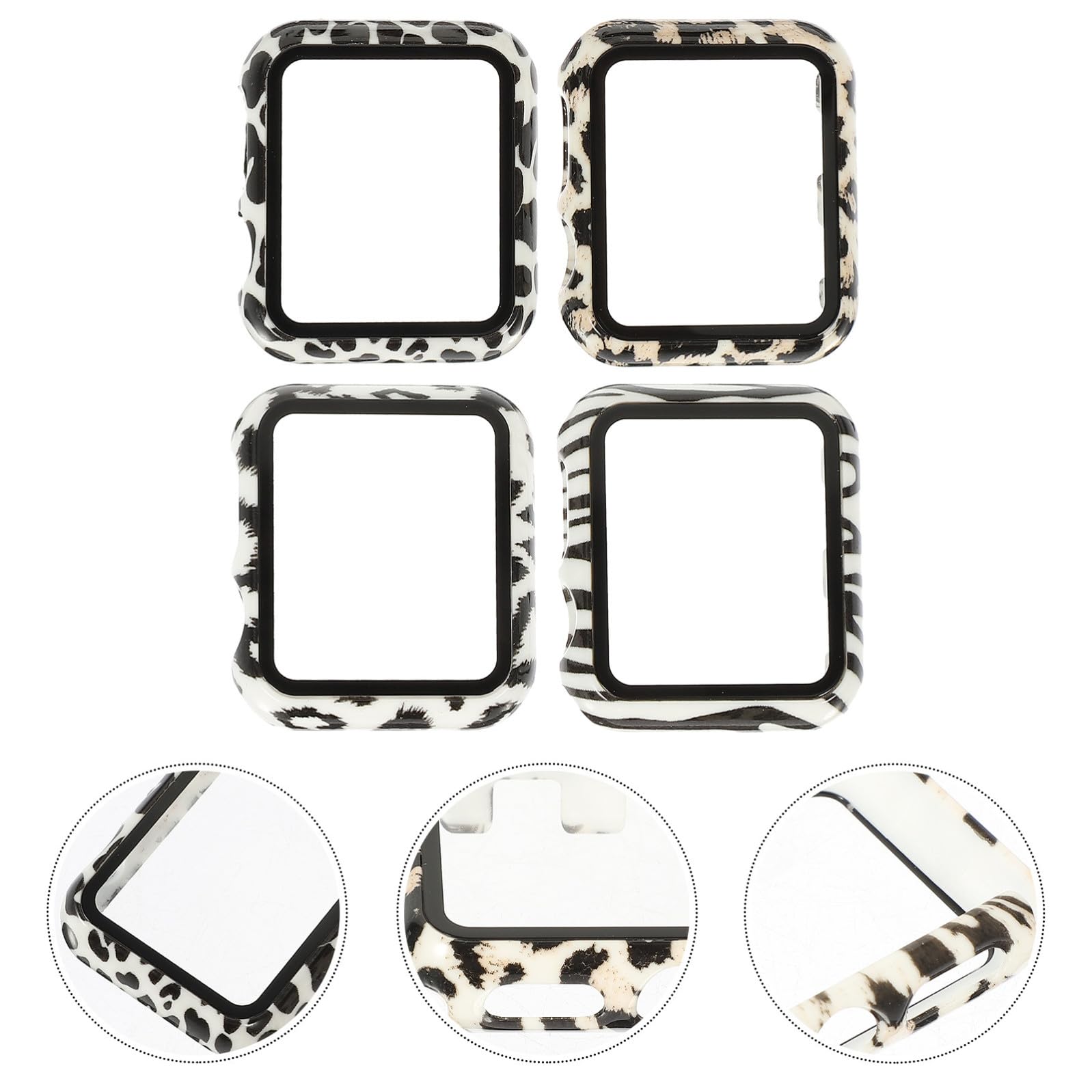 Uonlytech 4er-Set 38 Mm Uhrengehäuse Mit Displayschutzfolie Kratzfestem Bumper Elegant Und Robust 4 Stück X 4