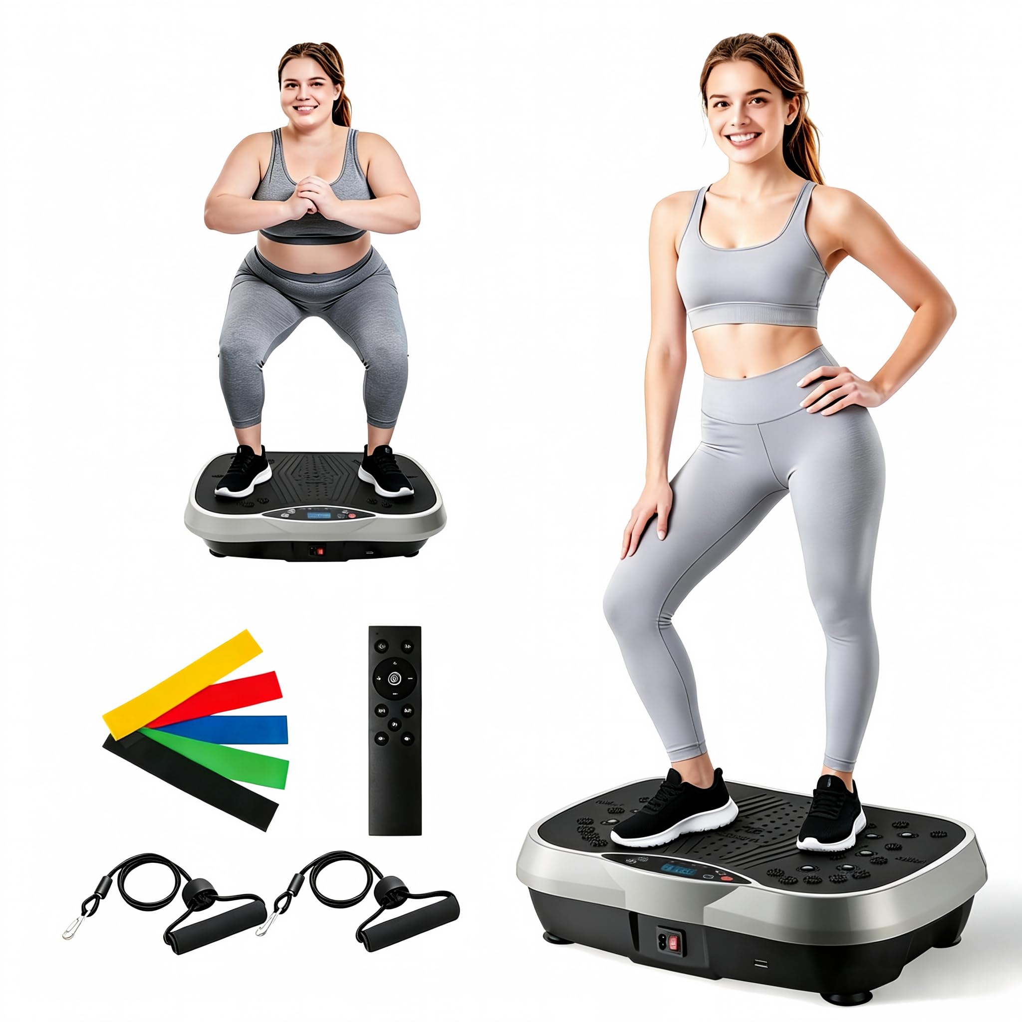 ALSO GO Exercise Device with Vibration Plate, 5 Training Modes and 99 Level Vibration Platform for Weight Loss/Lymphatic Drainage, 150 kg Vibration Chart-image-3