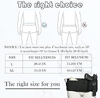 Vista 4 de Crienten Funda de banda para el vientre para transporte oculto, fundas para pistola de vientre para mujeres y hombres, funda de banda de cintura