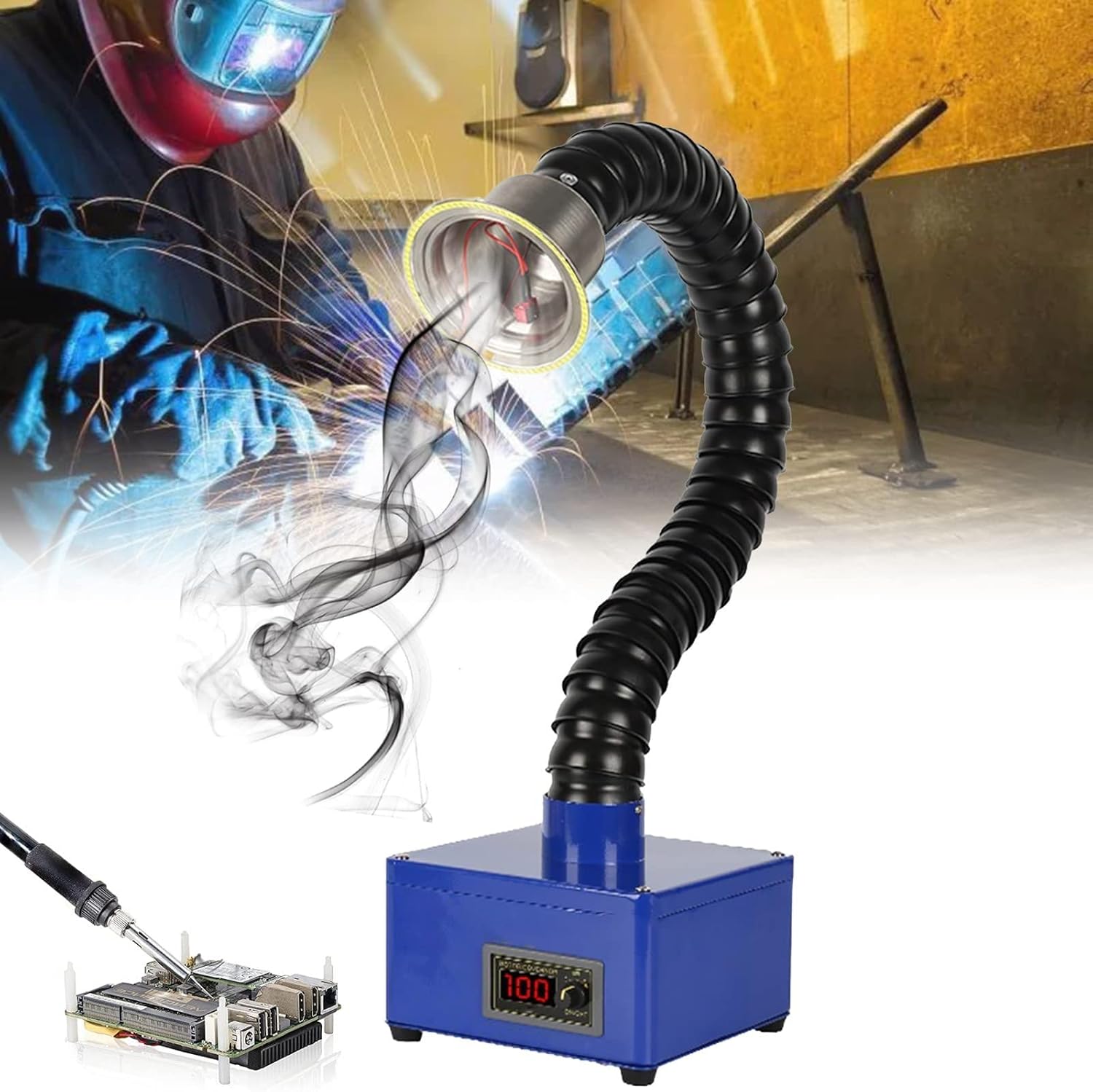 HENGMA Strong Suction Hose Fume Smoke Absorber Fume Extractor Soldering Fan Smoke Absorber, Fume Extractor Soldering Fan Smoke Absorber