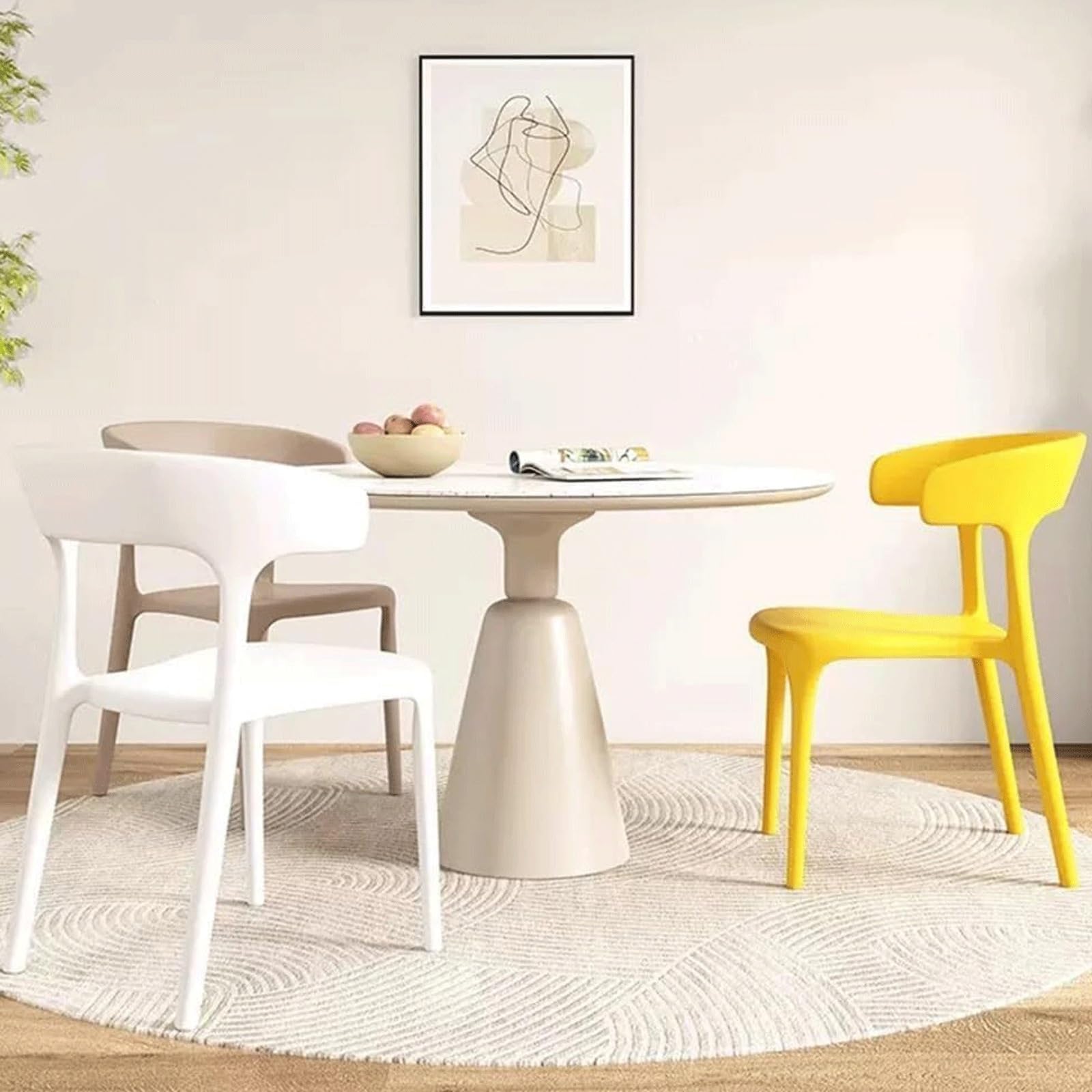 Sedie da pranzo impilabili in plastica, comode, classiche, con capacità di carico fino a 400 kg, elegante design blu, per sala da pranzo e cucina