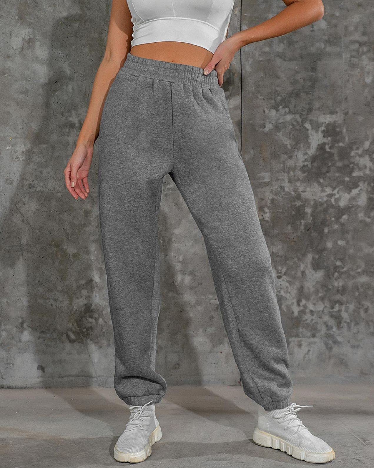 UMIPUBO Pantaloni Tuta Donna Felpati, Casual Pantalone Jogging in Pile con Cinta Elastica Lunghi Pants Jogger Sweatpants Invernali