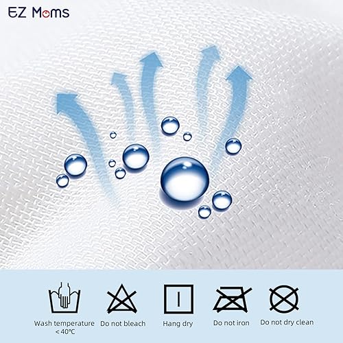 Miniatura 5 de Ez Moms 6 paquetes de ropa interior de doble absorción para niños pequeños de algodón reutilizable para entrenamiento de orinal para niñas y niños