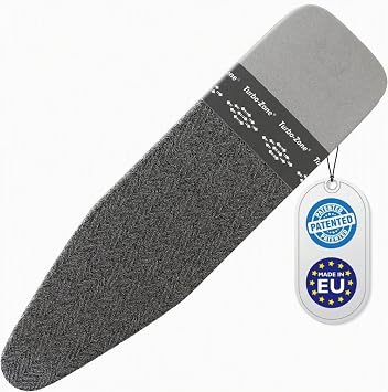 Bartnelli Ironing Board Cover and Pad, Made in Europe with New Patent Technology | 54x15 Iron Board Replacement Cover Featuring Park & Turbo Zone, Scorch Resistant 100% Cotton Thick Layered Top