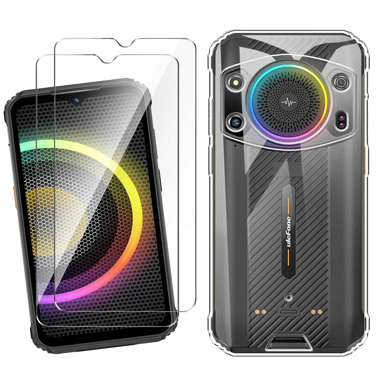 KUSINHOKA Cover per Ulefone Note 16 PRO + [3 Pezzi] Pellicola
