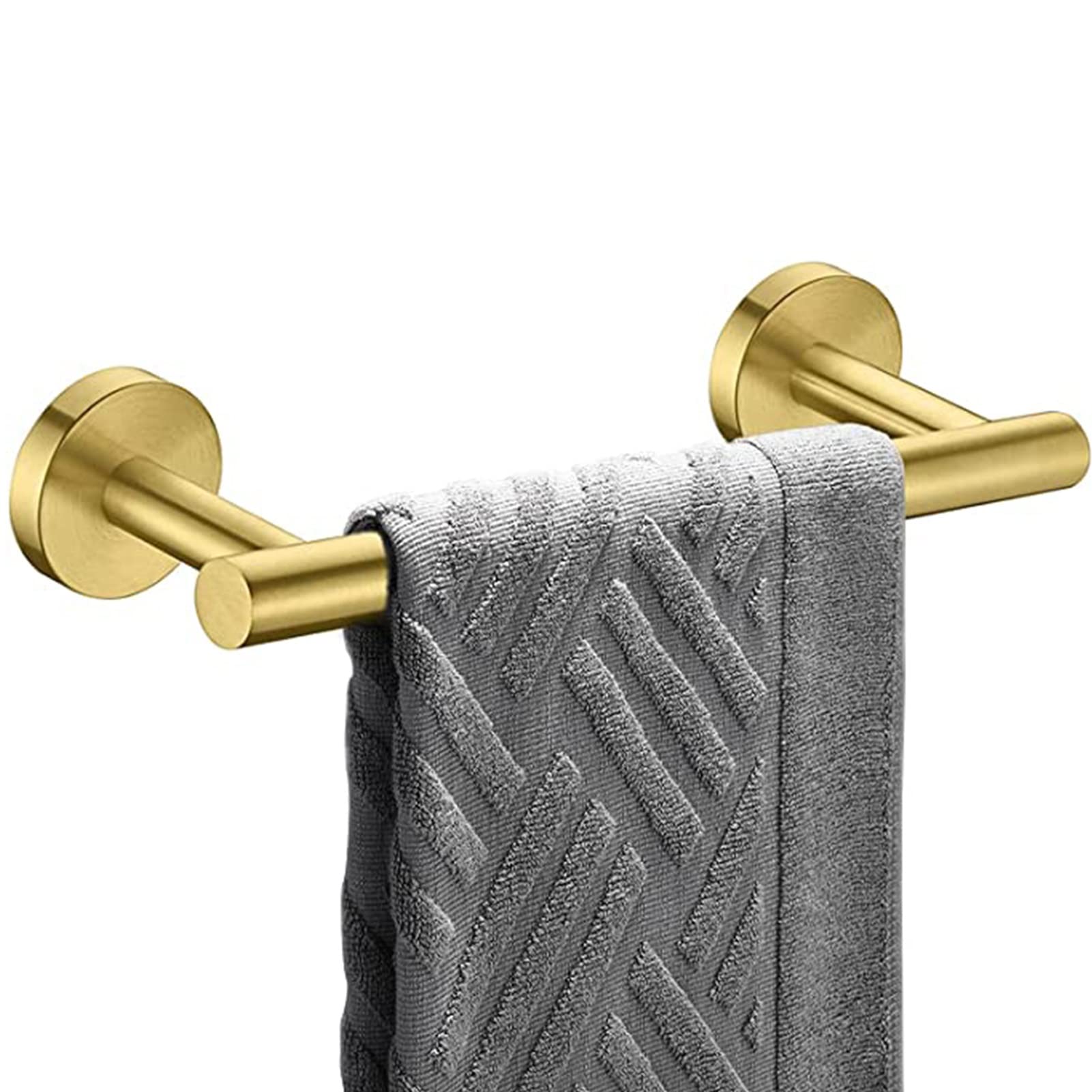 Portasciugamani in acciaio inox, finitura oro, 30 cm, montaggio a parete, per bagno e cucina, antiruggine, soluzione versatile da appendere per la decorazione della casa