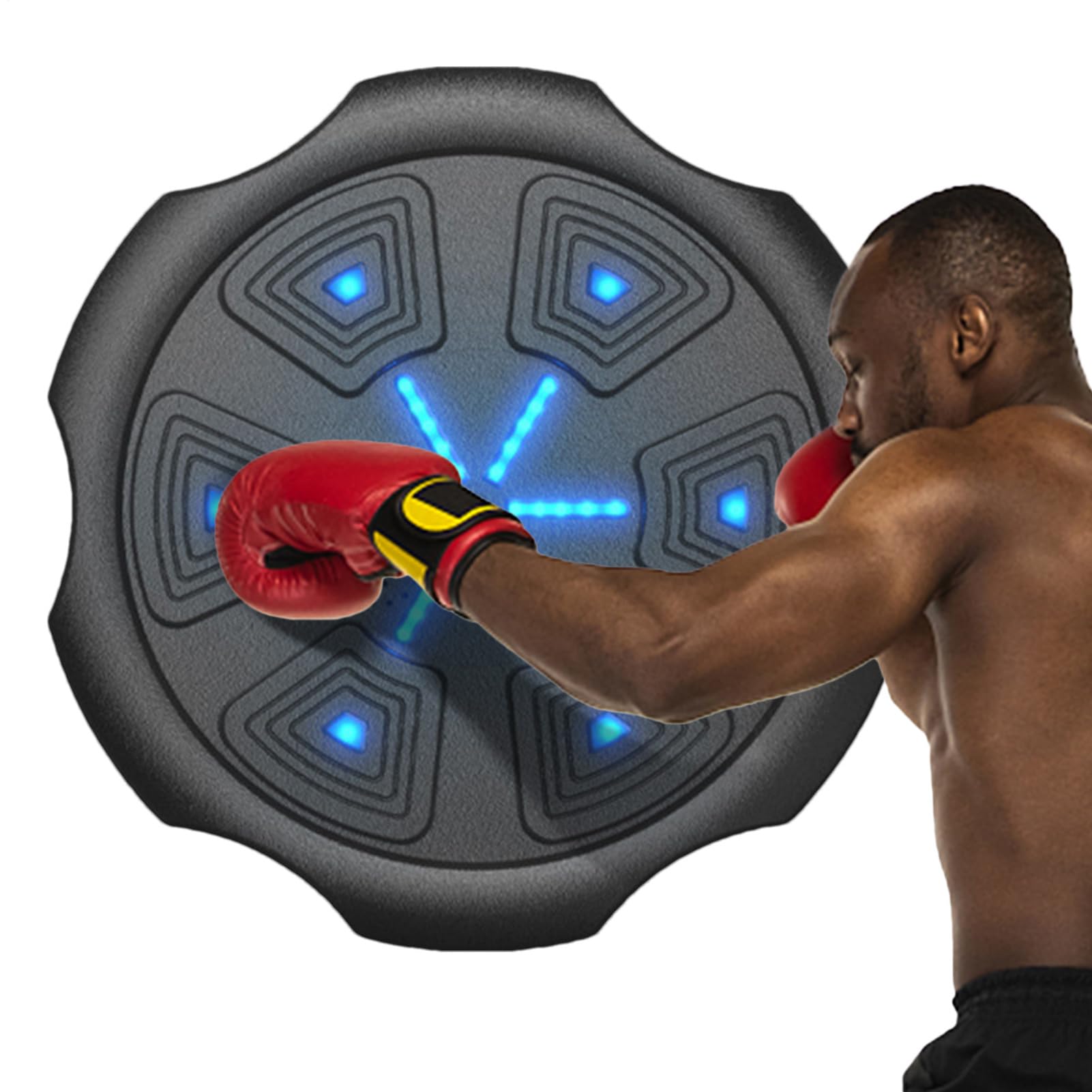 Music Boxing Cuscinetti Bersaglio | Macchina Da Pugno Musicale Attrezzo Allenamento Digitale con Bersagli per Adulti Allenamento Casa Coordinazione Occhio Mano