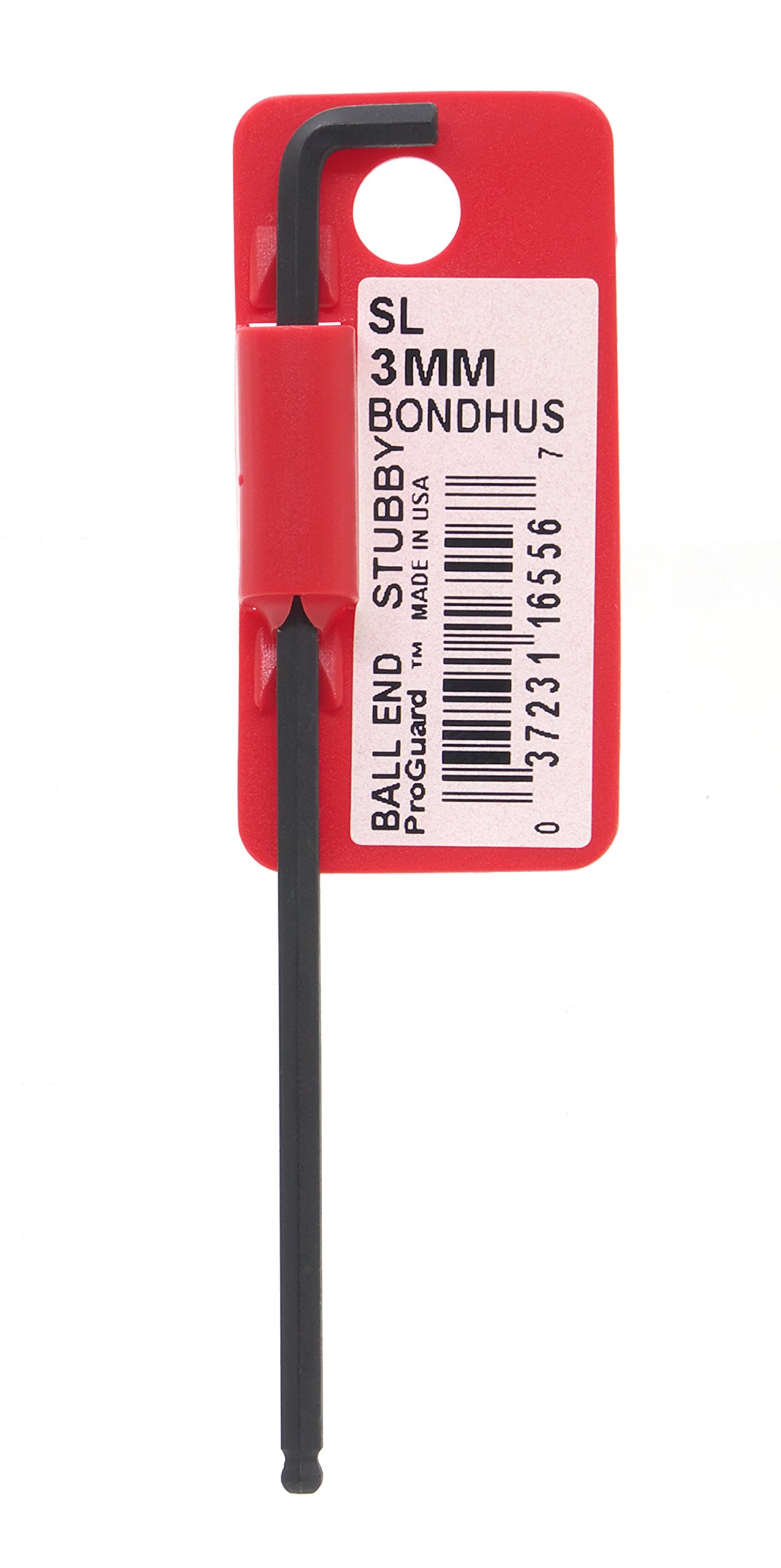 Bondhus, SBL3MM Stubby Long Series BALLEND HEX Key, 3MM, 16556