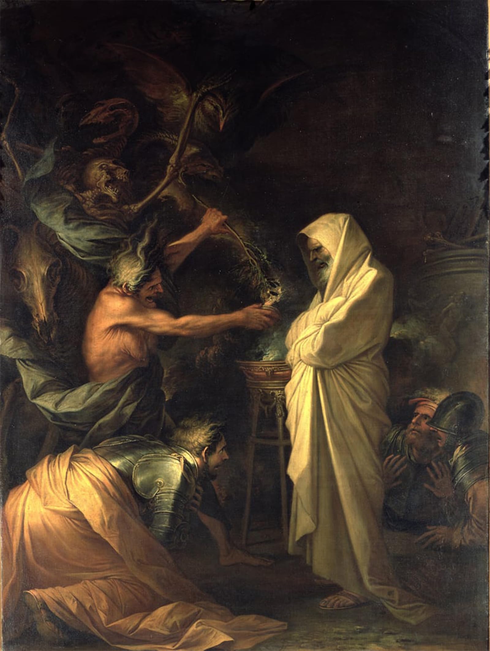 RZHRHJES Abstract Painting Poster Art Print Canvas Print Poster the Spirit of Samuel Appearing to Saul At the House of the Witch of Endor by Salvator Rosa for Home Decor 60x90cm