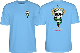 Powell Peralta Mike McGill Skull & Snake T-Shirt, Carolina Blue, Extra Large
