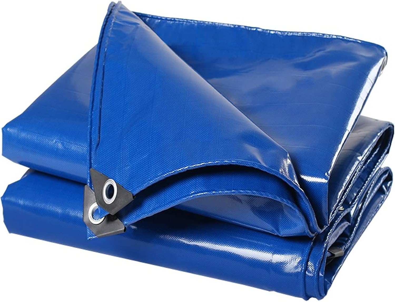 Blue Waterproof Tarpaulin 2mx2m,3mx3m,4mx4m Tarp Sheet Truck PVC Heavy Duty Caravan Cover Sheet for Outdoor Furniture Camping Tarpaulin Tarp Tent (Size:1.2x1.2 m)