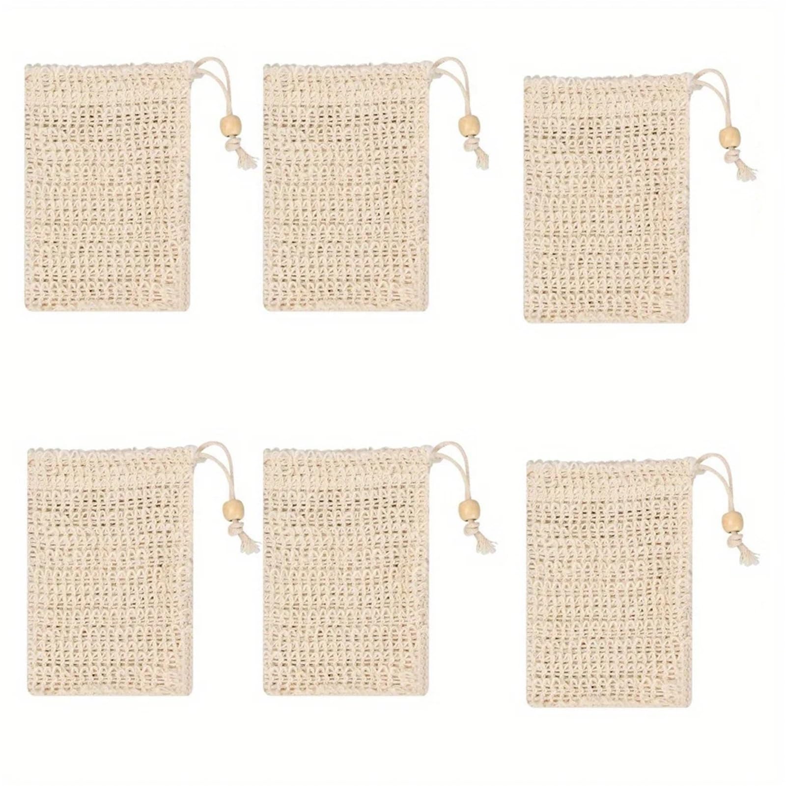 Zhsoao One Color 30Pcs Soap Bag Set Ramie Mesh For Bath & Shower