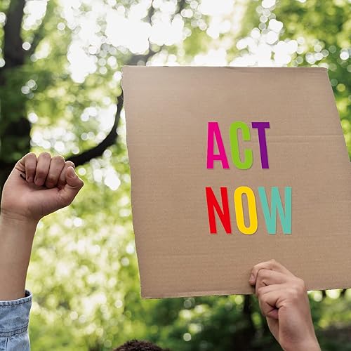 Miniatura 6 de Bemeol 30 hojas de calcomanías de letras del alfabeto de 4 pulgadas, calcomanías autoadhesivas para decoración del hogar en el aula (multicolor)