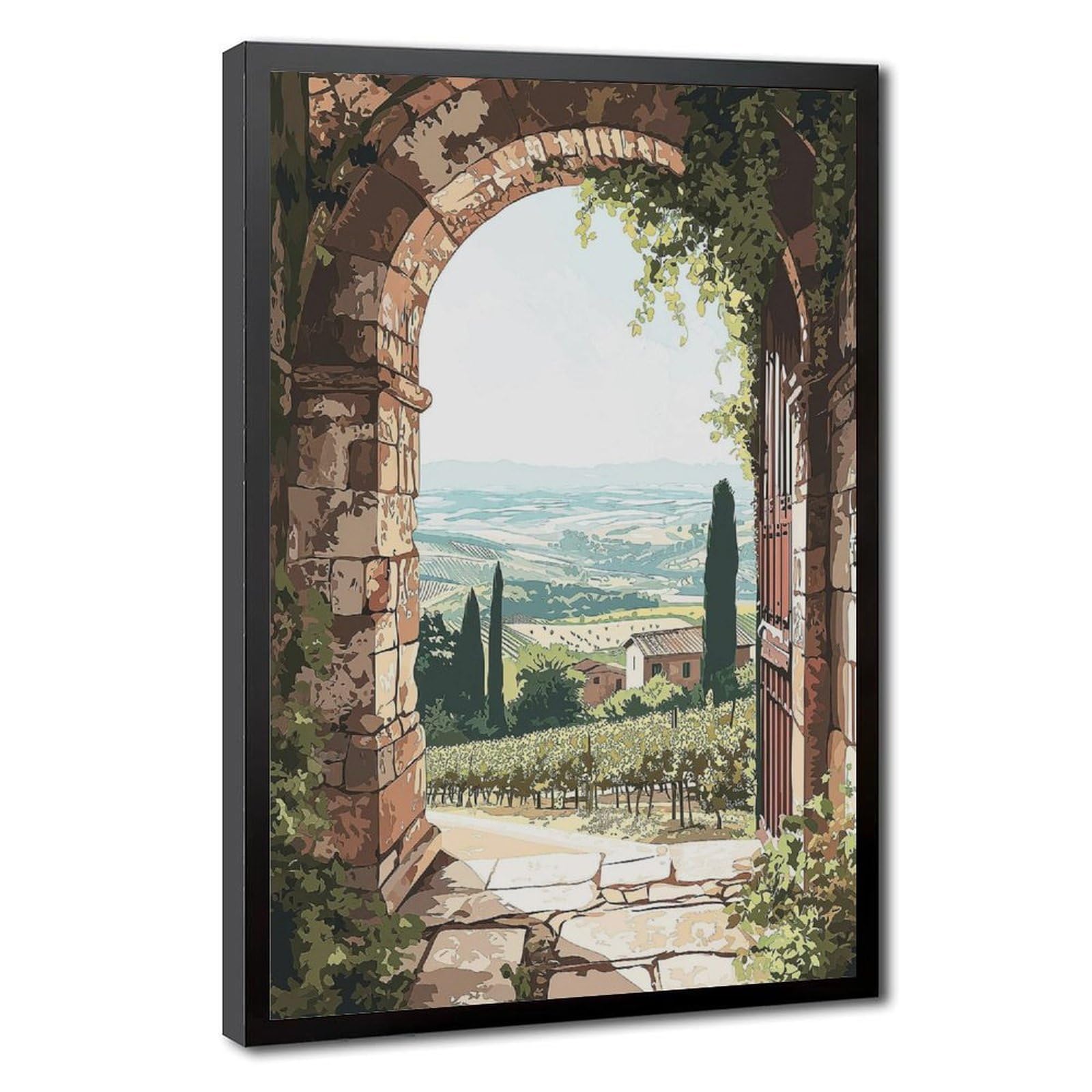 Bareronor Tuscany Arch Canvas Poster Bedroom Decor Landscape Office Room Decor Gift 16" L X 24" W