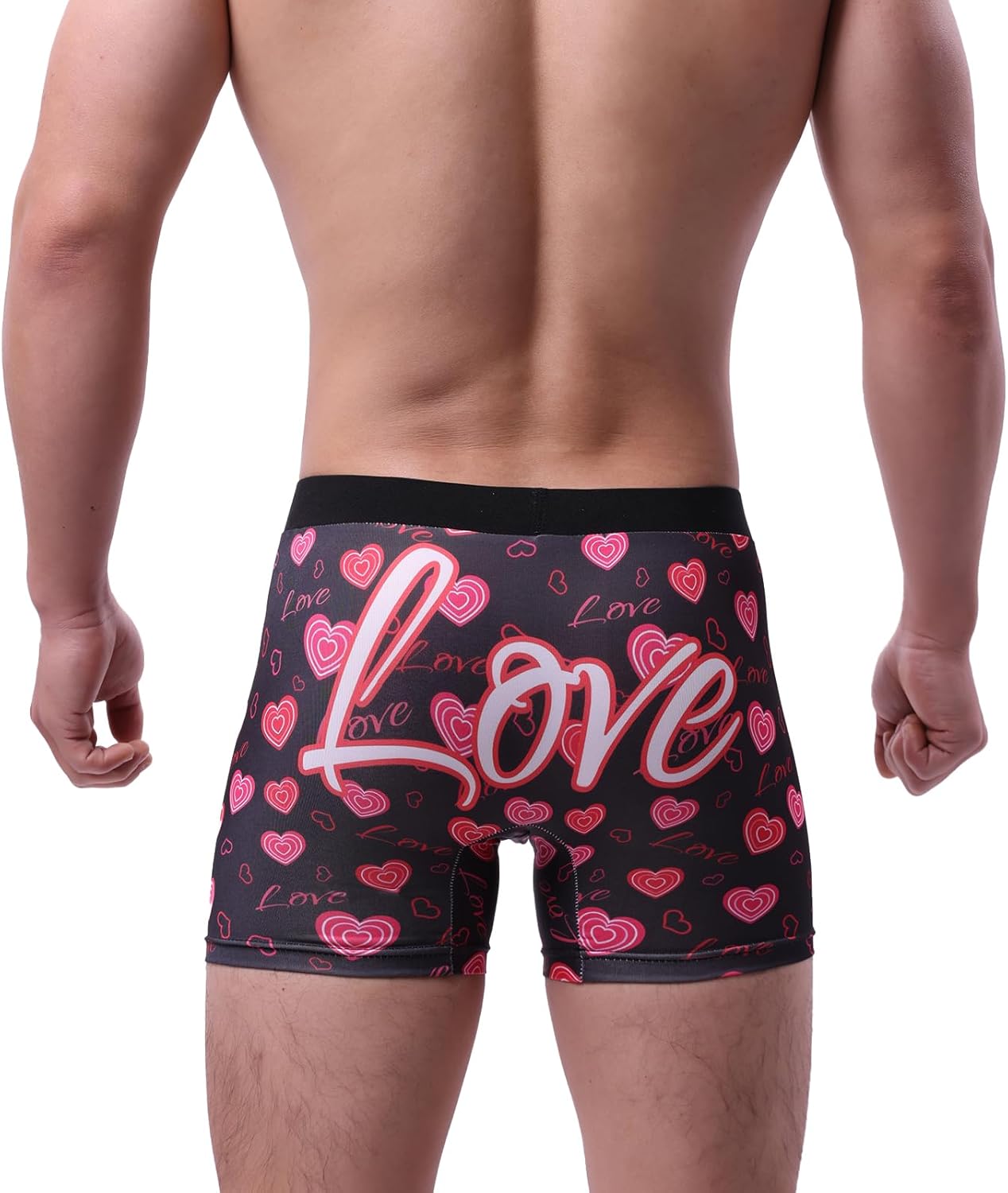 Evankin Men Valentines Boxer Briefs, Sexy Funny Novelty Heart Underwear, Comfort Breathable Soft Underpants Shorts - Image 2