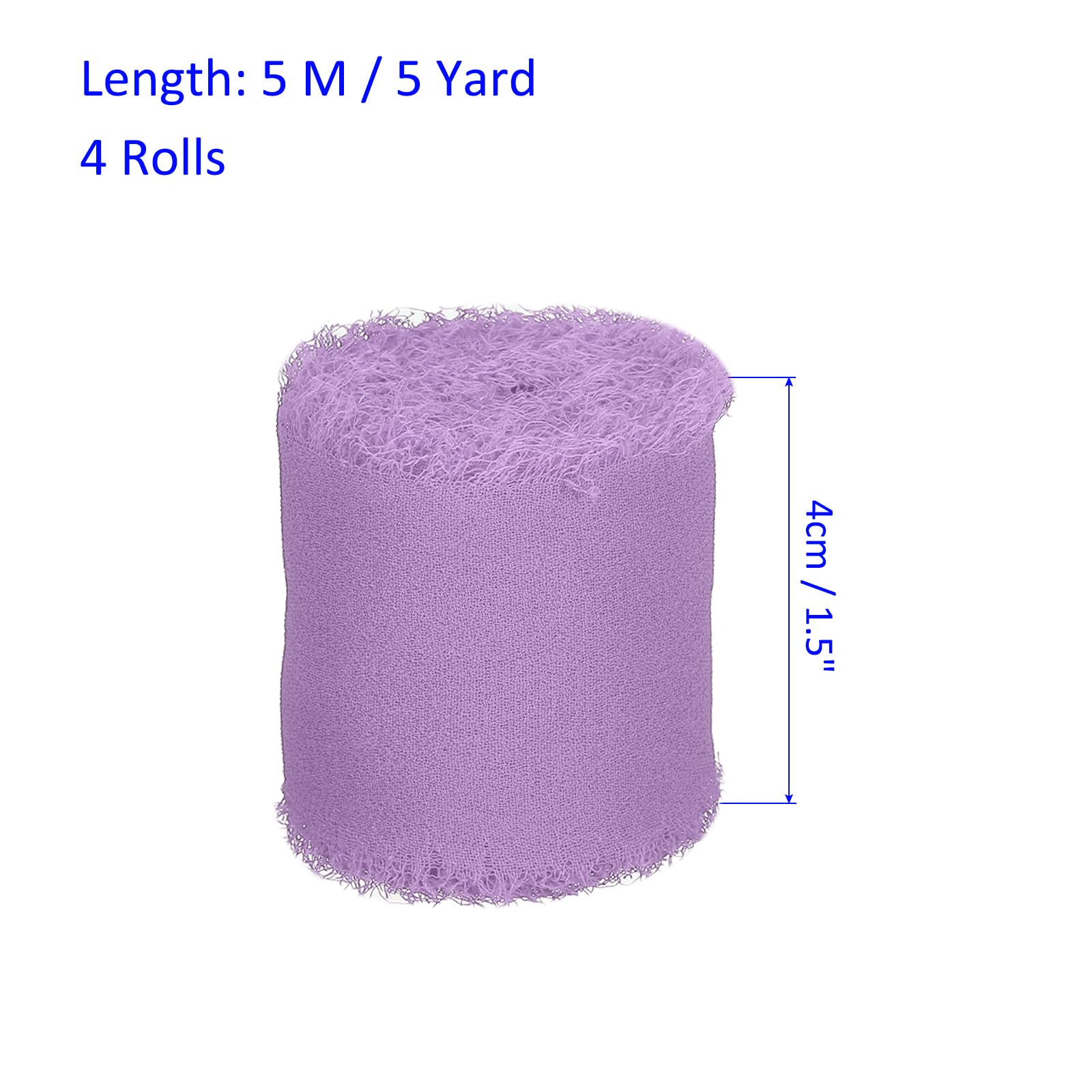 M METERXITY 4 Rolls Chiffon Ribbon - Image 3