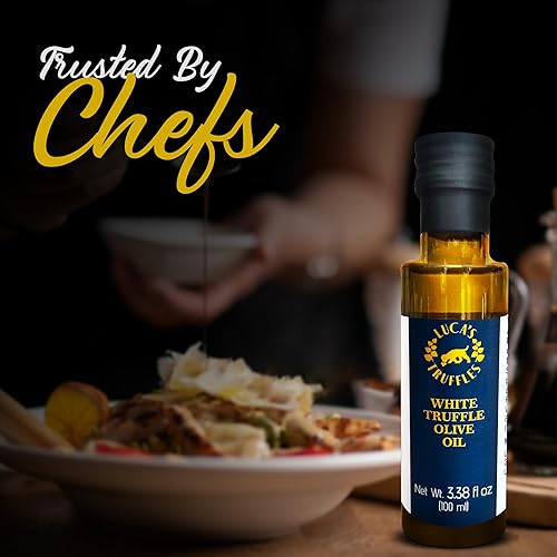 Miniatura 5 de Aceite de trufa blanca (3.38 onzas)  Aceite de oliva extra virgen con infusión de trufa blanca  Aceite de oliva saborizado para cocinar y