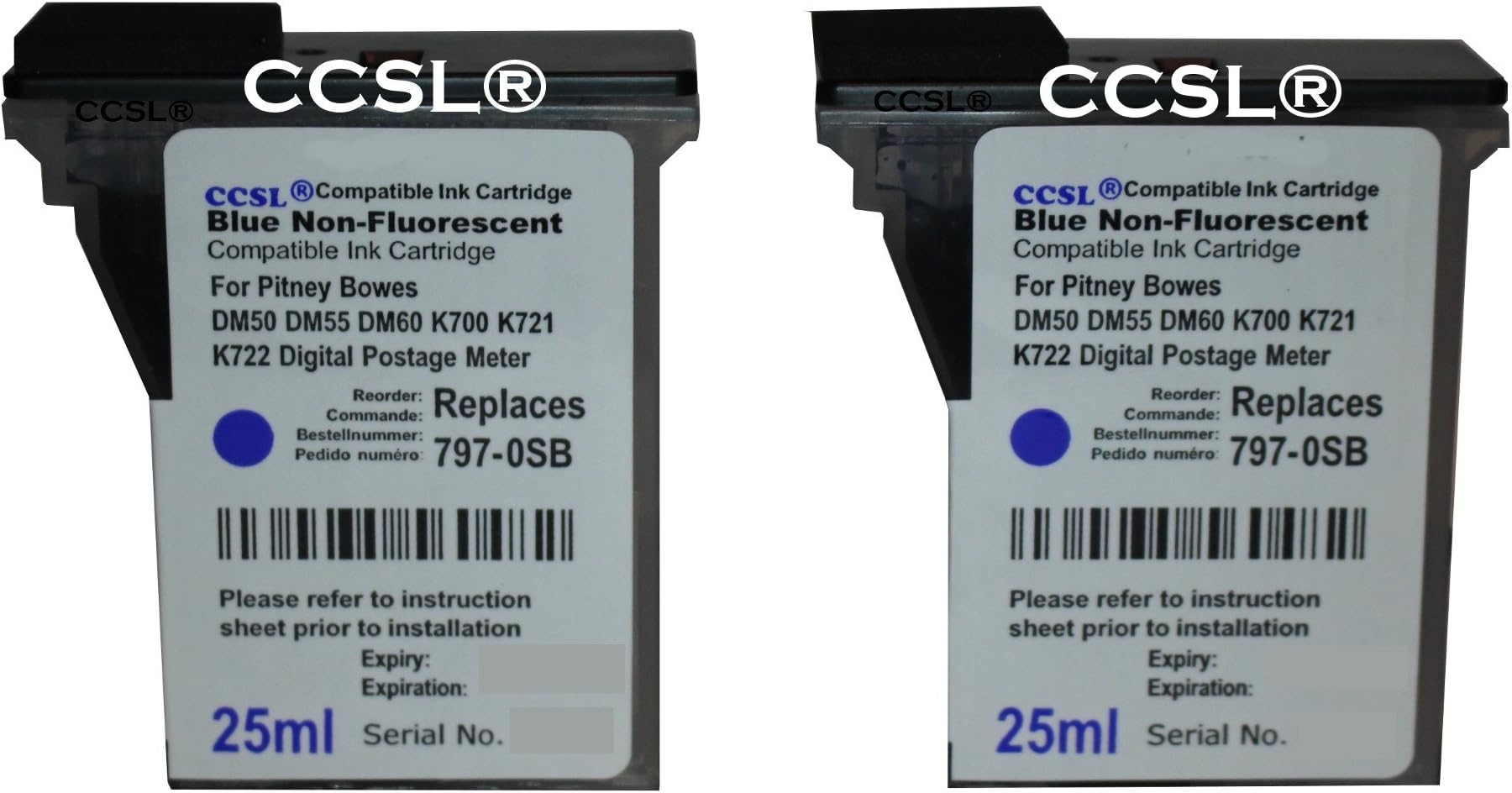 2 Cartucce Inchiostro Rosso Compatibili Pitney Bowes K700 – 797-0, Per Stampanti Inkjet