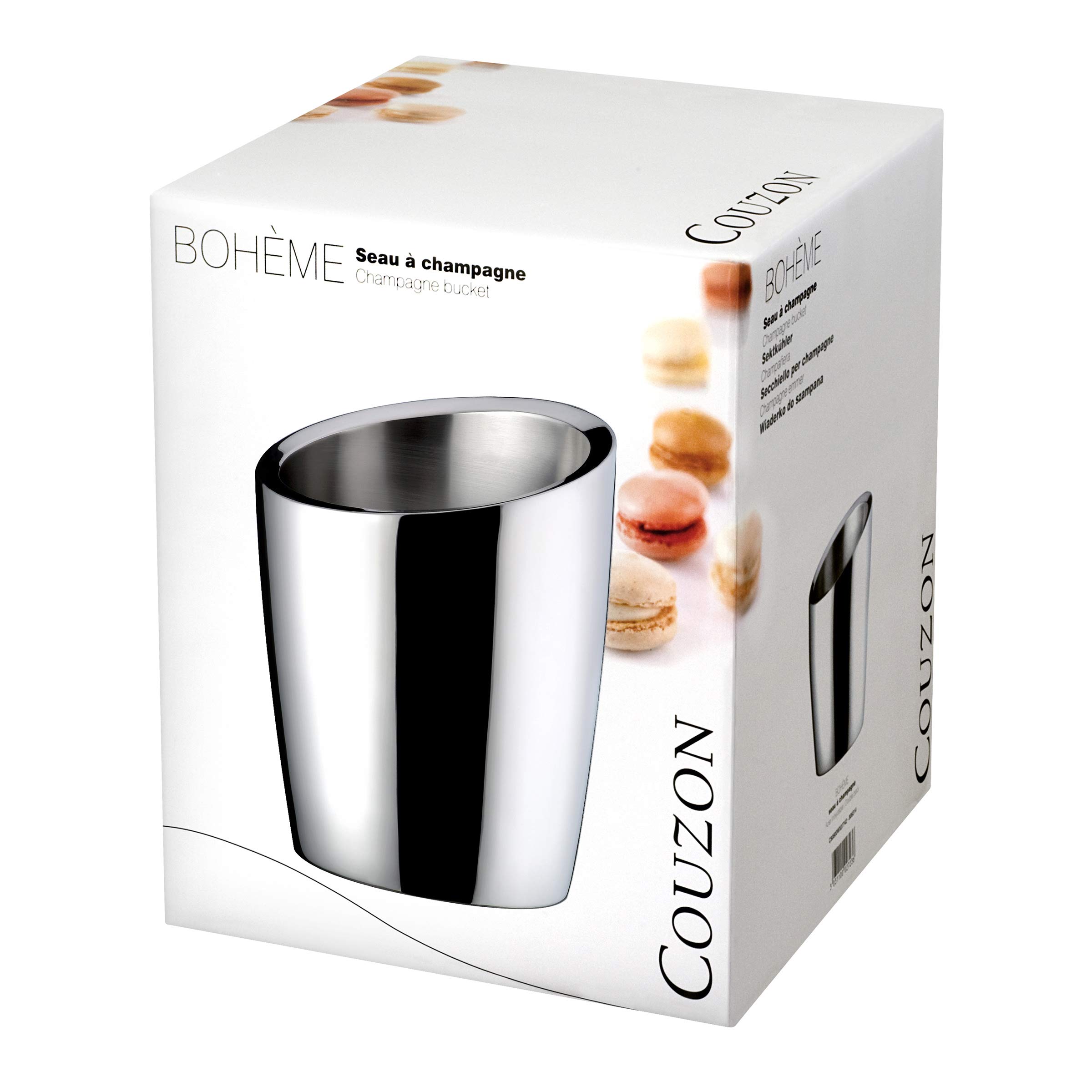 COUZON - Seau à champagne - Bohème - Acier inoxydable 18/10, Finition Miroir - Inox