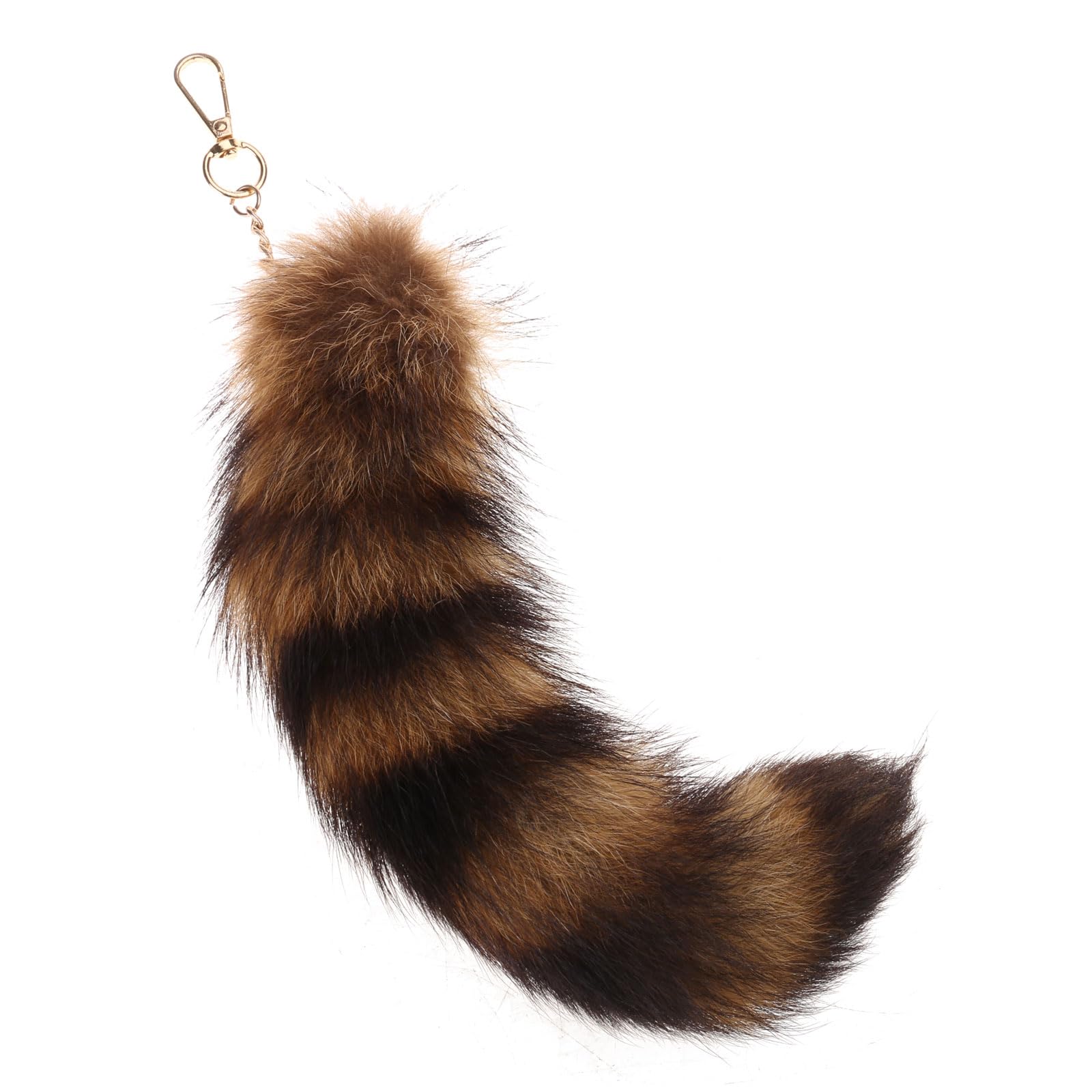 Vdaxvme Women's Black Foxes Tail Keychain Plush Bag Keyring Ornaments Car Chains Animal Keyrings Charm Gift Animal Keychain Charm Car Chains Soft Plush Foxes Keyring Pendant