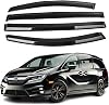 Fits Honda Odyssey 2011 2012 2013 2014 2015 2016 2017 Acrylic 2 mm Thickened Safe Smoke Window Visor Set - Sun, Rain, and Vent Protection, 4-Pieces Tape-On Window Deflector Guard Kit