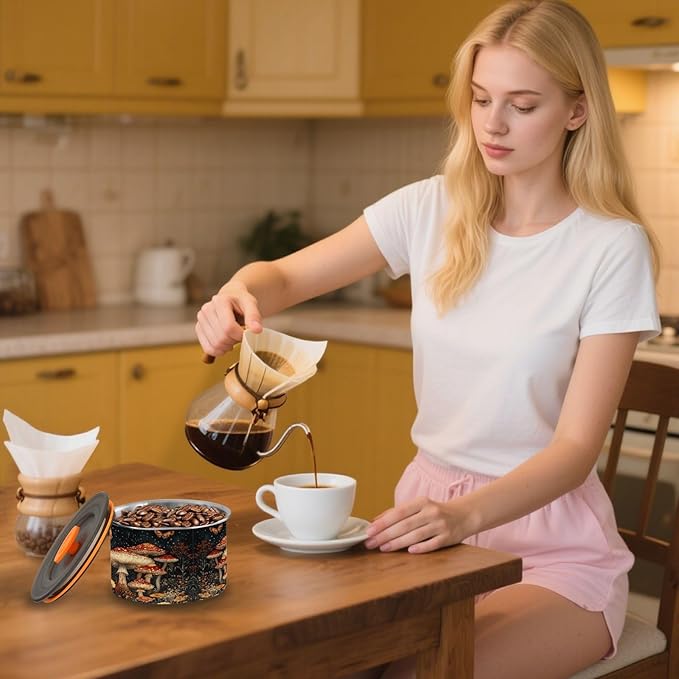 Contenedor de Almacenamiento de Café Acero Inoxidable 900ml miniatura 9