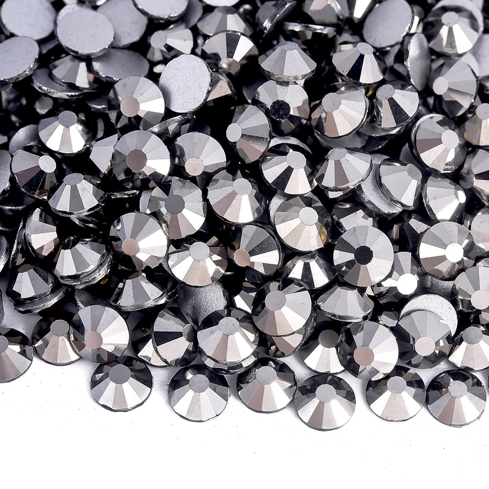 Flatback Gems Rhinestones for Bedazzling Clothing Hematite SS20 1440pcs