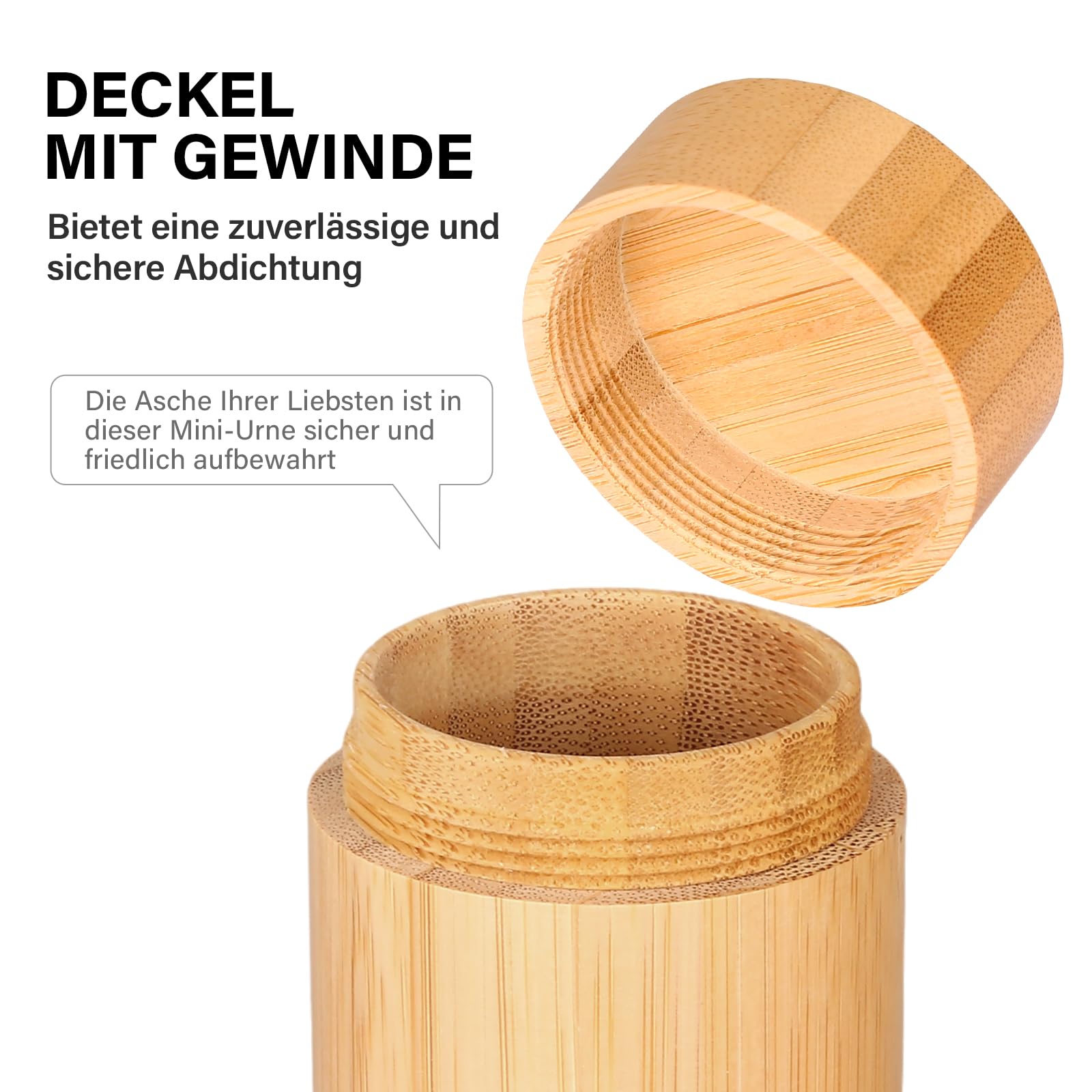 LIULINY 3 Stuks Kleine Menselijke Asscheurne Van Bamboe, Mini Urn Voor As Honden Huisdieren Urnen Huisdieren Honden Of Katten Gesneden Met Levensboompatroon 3629149209