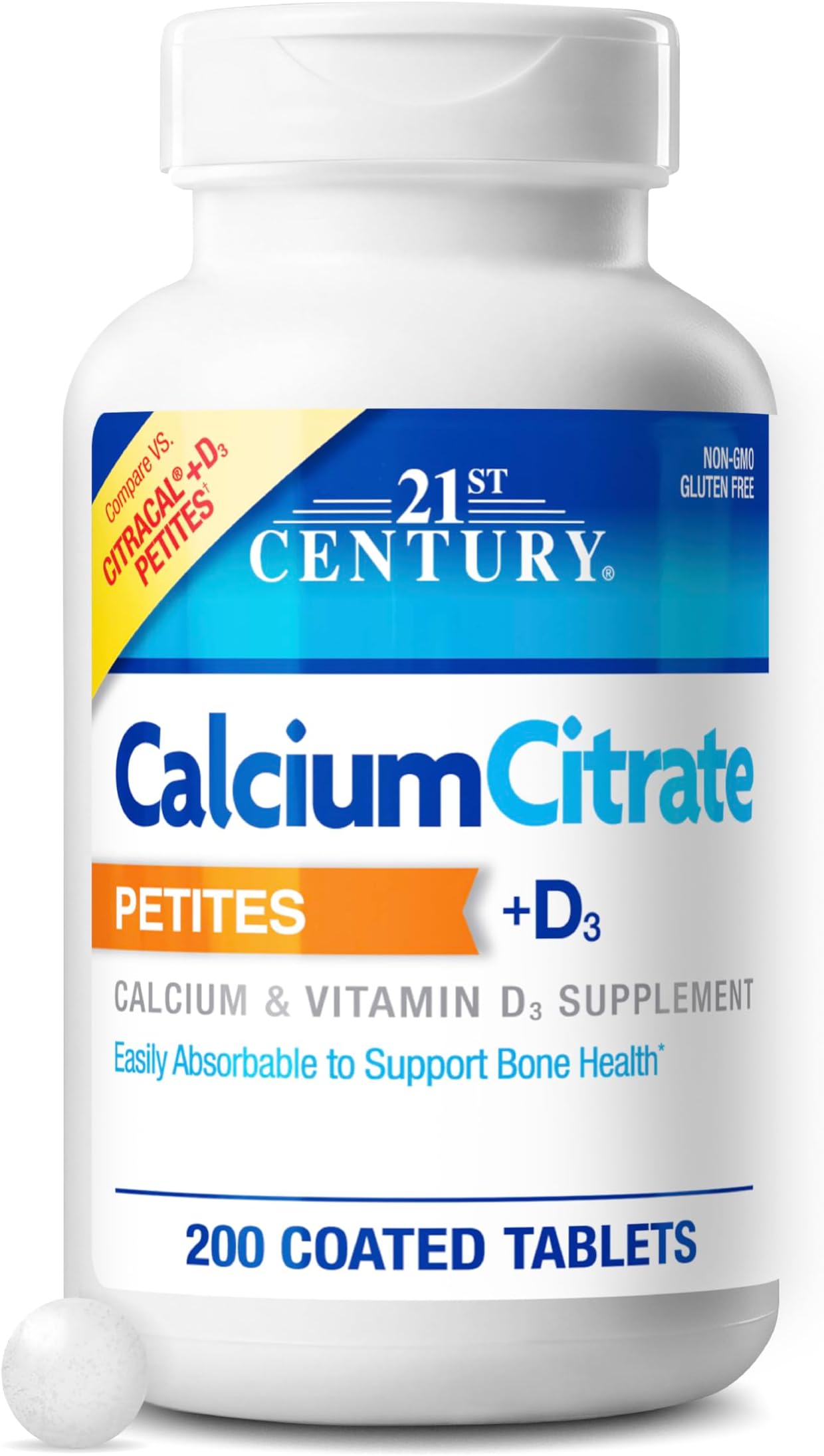 Calcium Citrate D Petites Coated Tablets Ea 200 Count