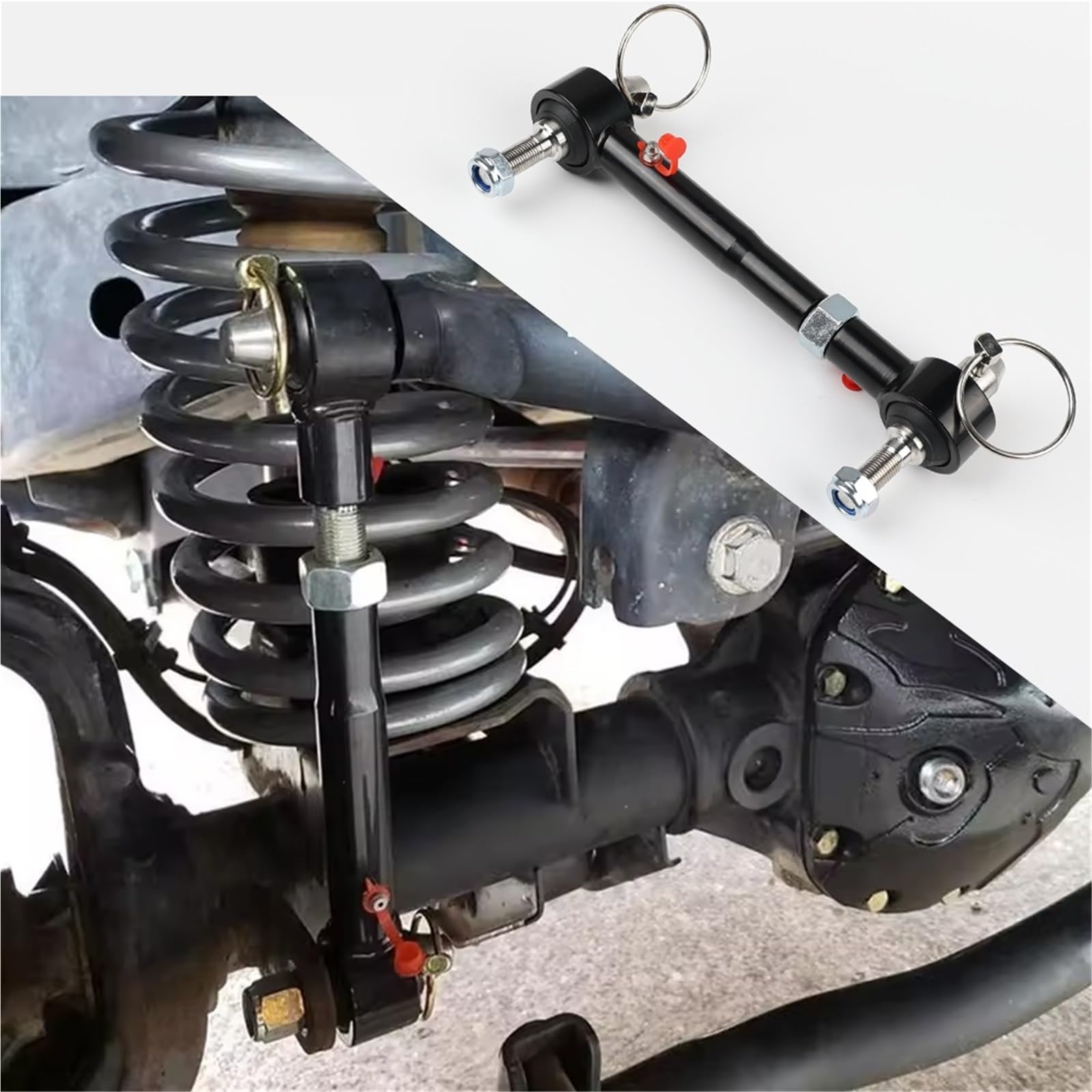 Stabilizator samochodowy Pasuje do Jeepa Wranglera 07-18 JK JKU 2,5-6" podnośniki samochodowe czarne regulowane przednie łączniki stabilizatora rozłączniki