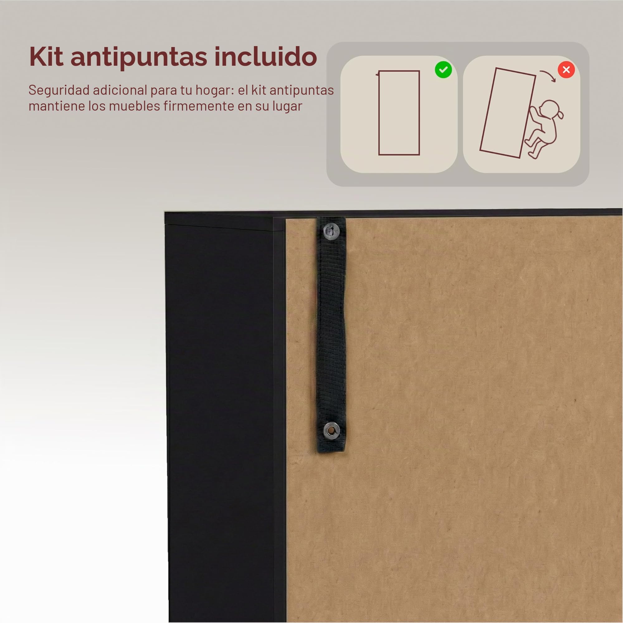 Vida Designs Estantería Oxford Cube, Madera, Black, 5 Niveles