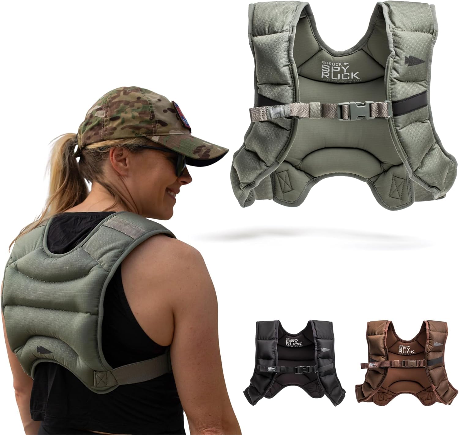 GORUCK 12LB Spy Ruck Women's Weighted Vest for Walking & Running - Weight Vest for Women Fitness Training with Adjustable Fit, Low-Profile Design for Weight Loss - Java