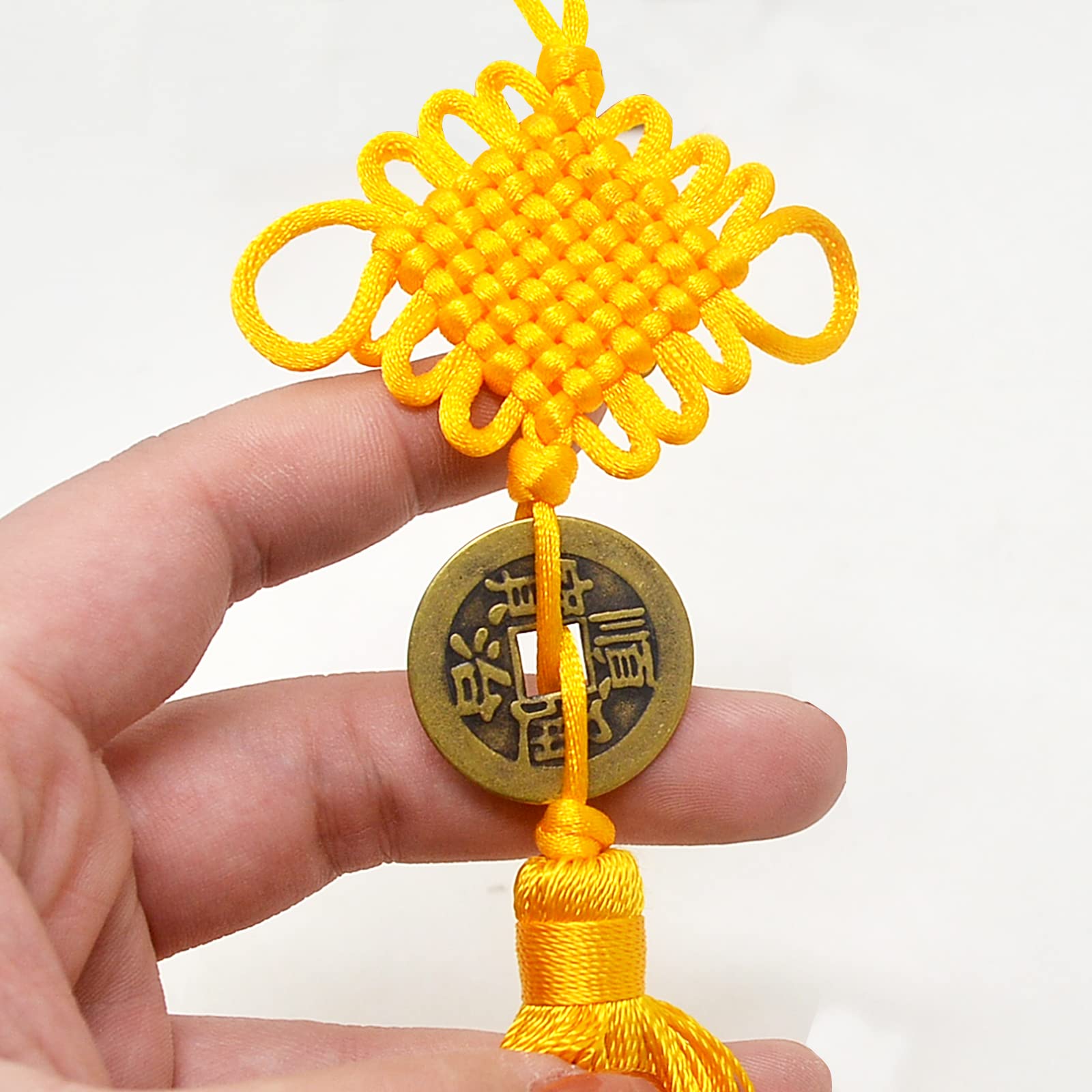 Amazon.com: 5pcs Feng Shui Yellow I Ching Coins for Fortune Charm+ Free Red  String Bracelet Y1249 : Clothing, Shoes & Jewelry