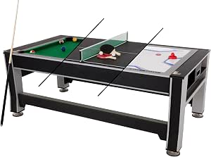 Triumph 84 Inch 3-in-1 Swivel Multi-Game Table