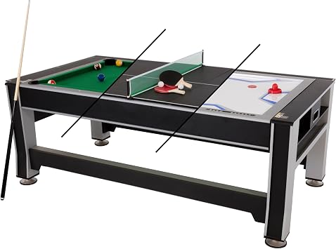 Triumph 84 Inch 3-in-1 Swivel Multi-Game Table