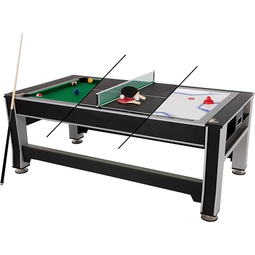 Triumph 84 Inch 3-in-1 Swivel Multi-Game Table