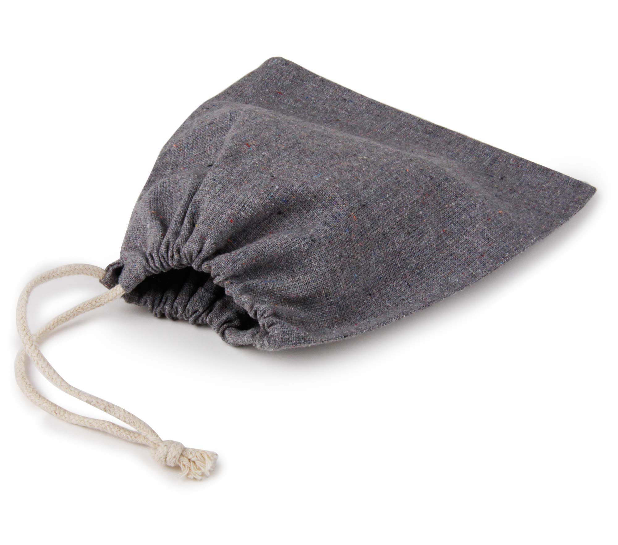 Cottonbagjoe 10 Beutel aus recycelter Baumwolle | 17 x 20 cm | Stoffbeutel mit Kordelzug | Adventskalendersäckchen | Lunchsack Kosmetikbeutel (100)
