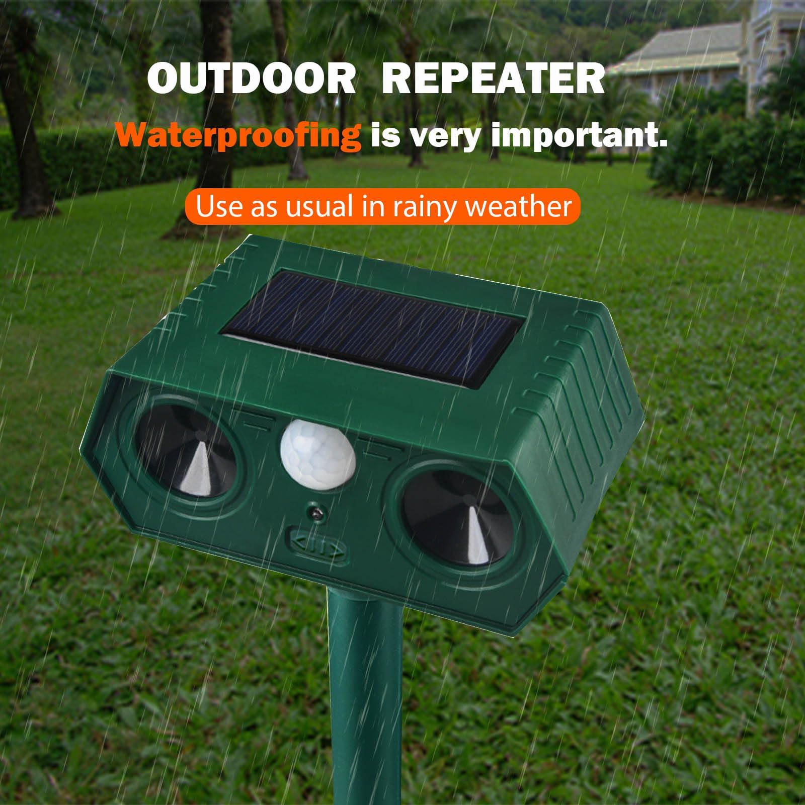 Solar cat Deterrent Animal Repeller, cat Repellent, Marten & Bird Deterrent with PIR Sensor (120° Detection Angle, 12m Range) - Image 3