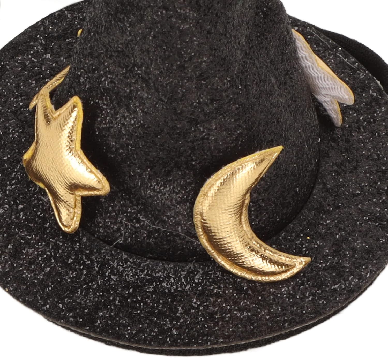 Dioche Adjustable Hamster Hat with Moon Star Pattern for Small Animals - Cozy Pet Top Hats for Hamsters, Turtles, Lizards, and Geckos (Black)