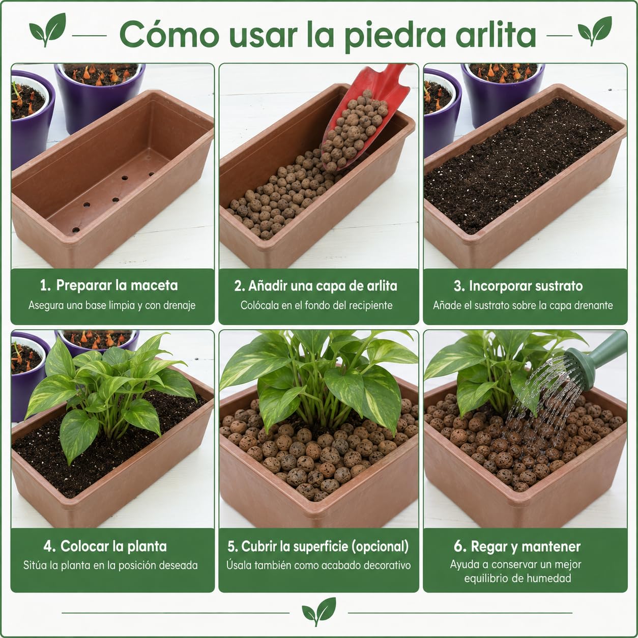 Flornatur Arlita Expandida para Plantas | Bolitas para Macetas y Jardines| Arlita para Drenaje | Forma de Bolas | Tierra Húmeda para Suelo (2 Sacos 50 litros)