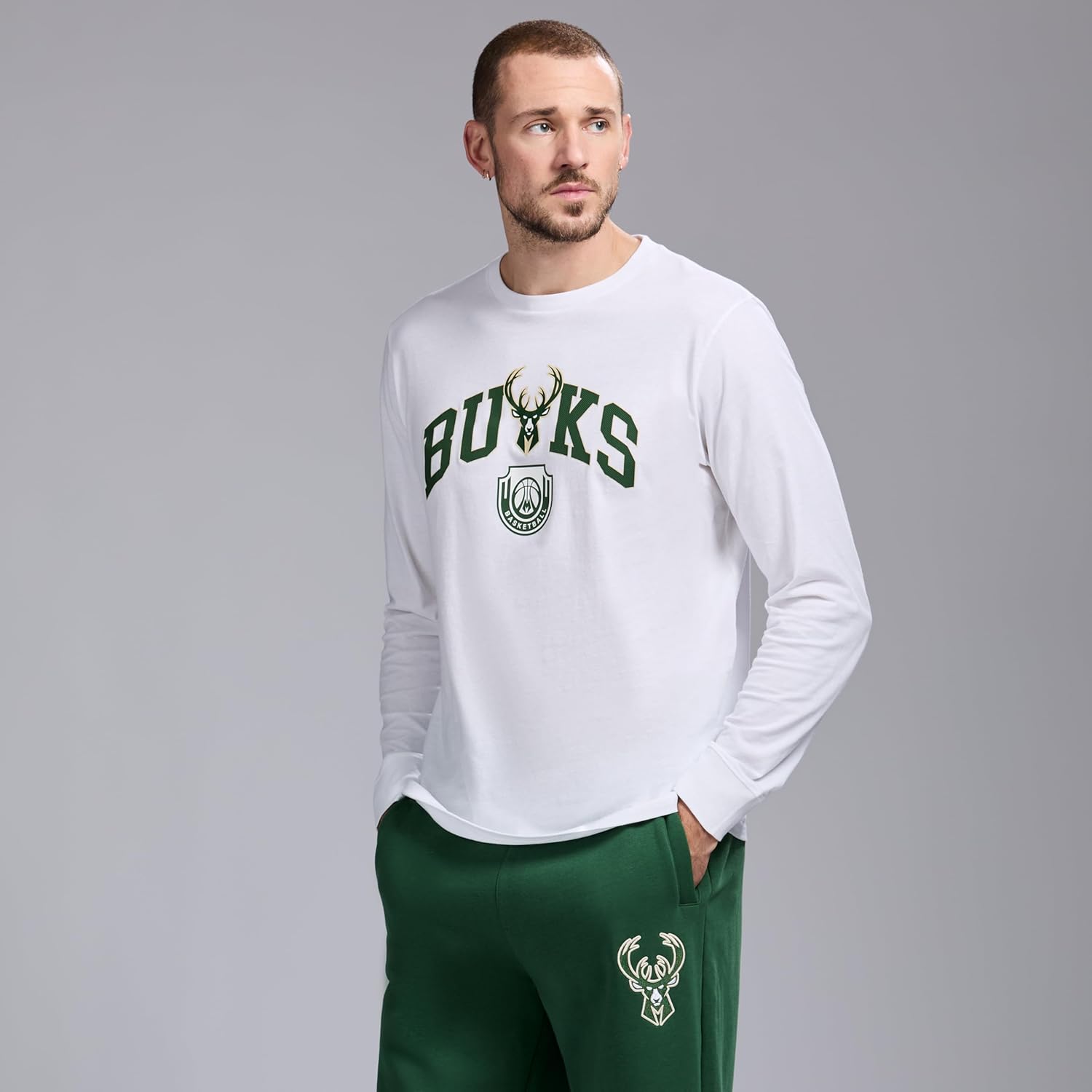 Game 7 X NBA Officially Licensed Men's Graphic Long Sleeve Lightweight Crew Neck Cotton Team T-Shirt - Image 2
