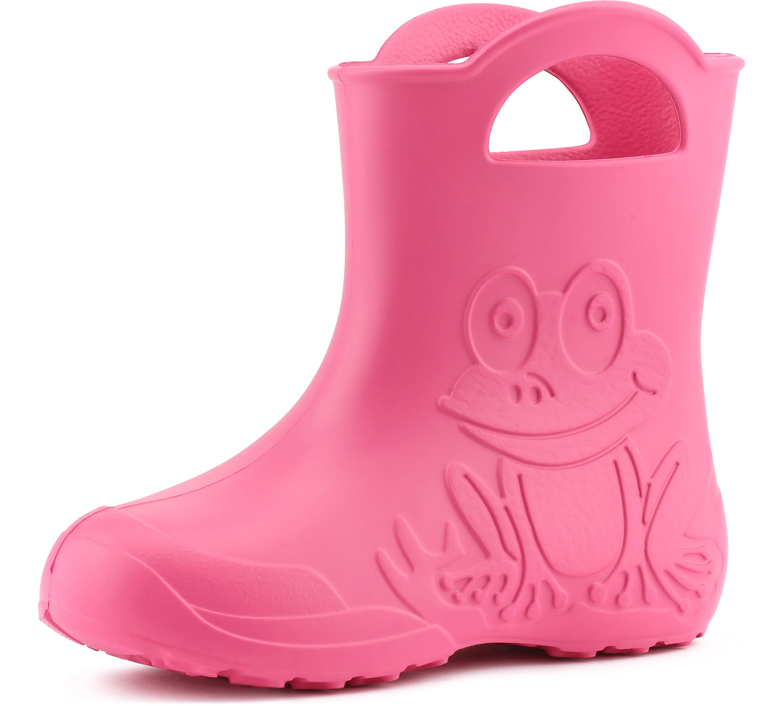 Ladeheid Stivali Bambino e Bambina in Gomma Comodi Stivali Pioggia Bambino con Motivo a Rana LA-CA-01