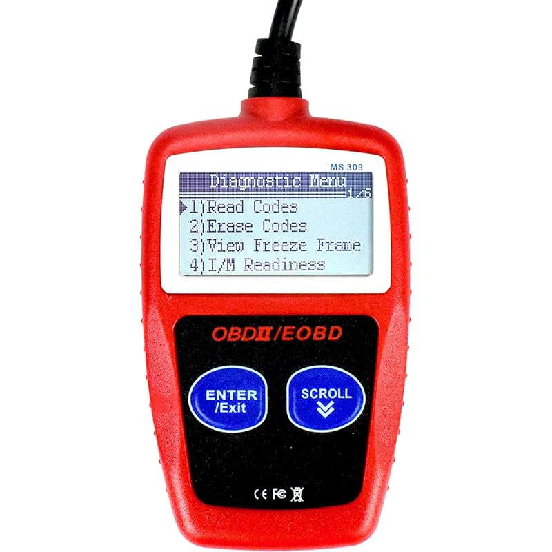 Scanner OBD2 Xtruck MS309 para Diagnóstico Automotivo, Leitor e Limpador de Códigos de Falha com Dados Congelados e Teste I/M